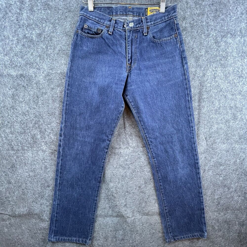 Aviatic Jeans Mens‎ 31 Blue Straight 911 Italian Union Made Vintage Workwear